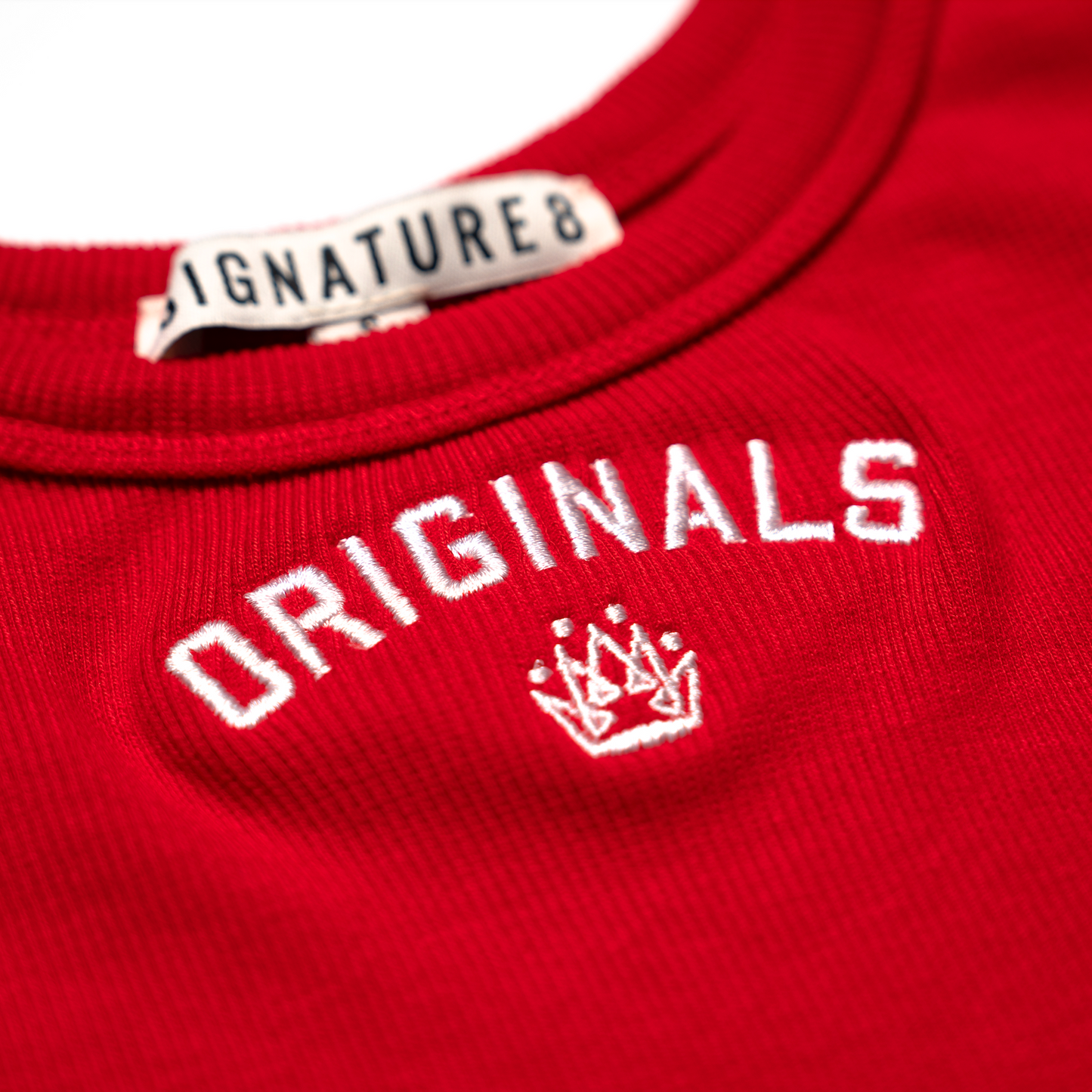 Red OG Sleeveless Crop Tank Top