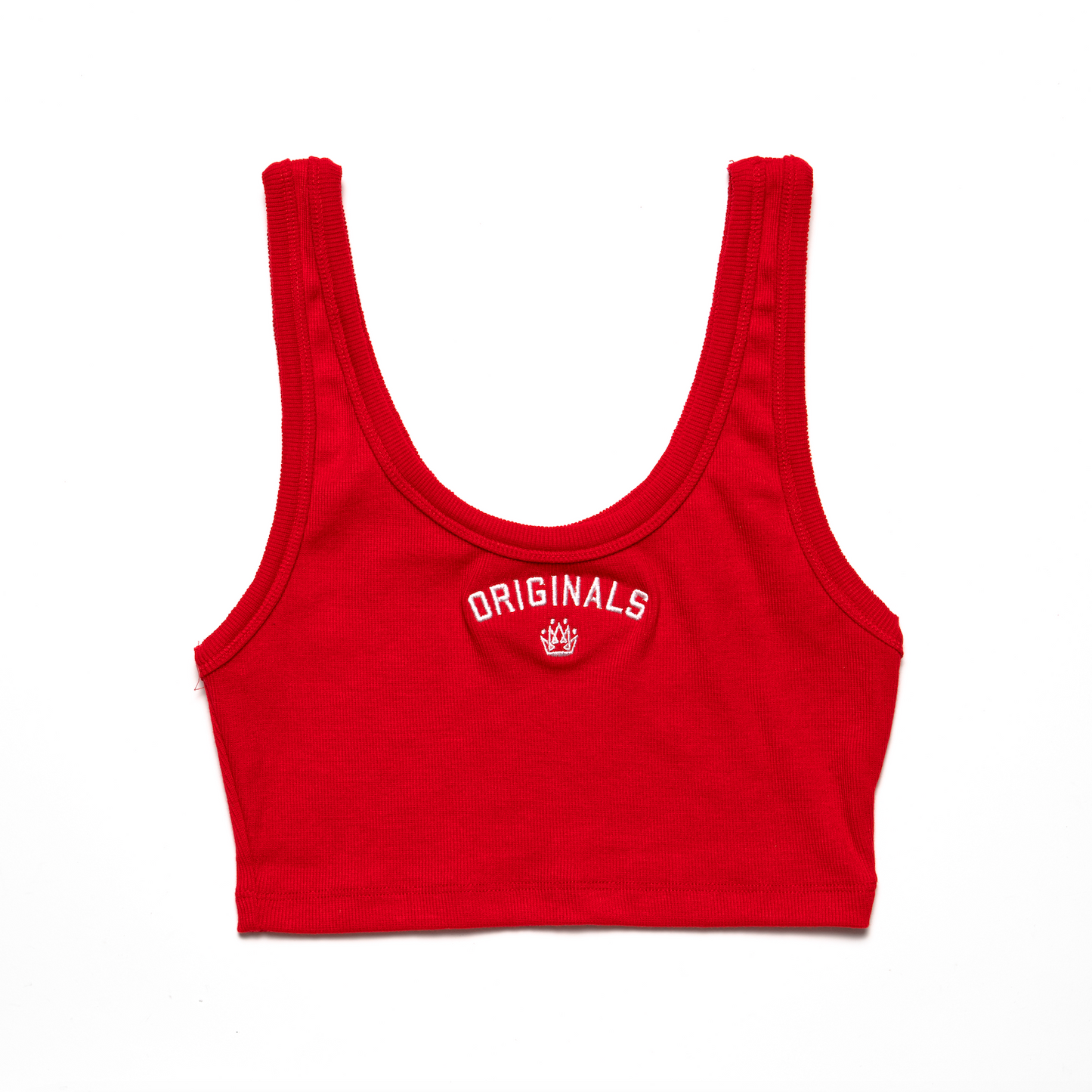 Red OG Sleeveless Crop Tank Top
