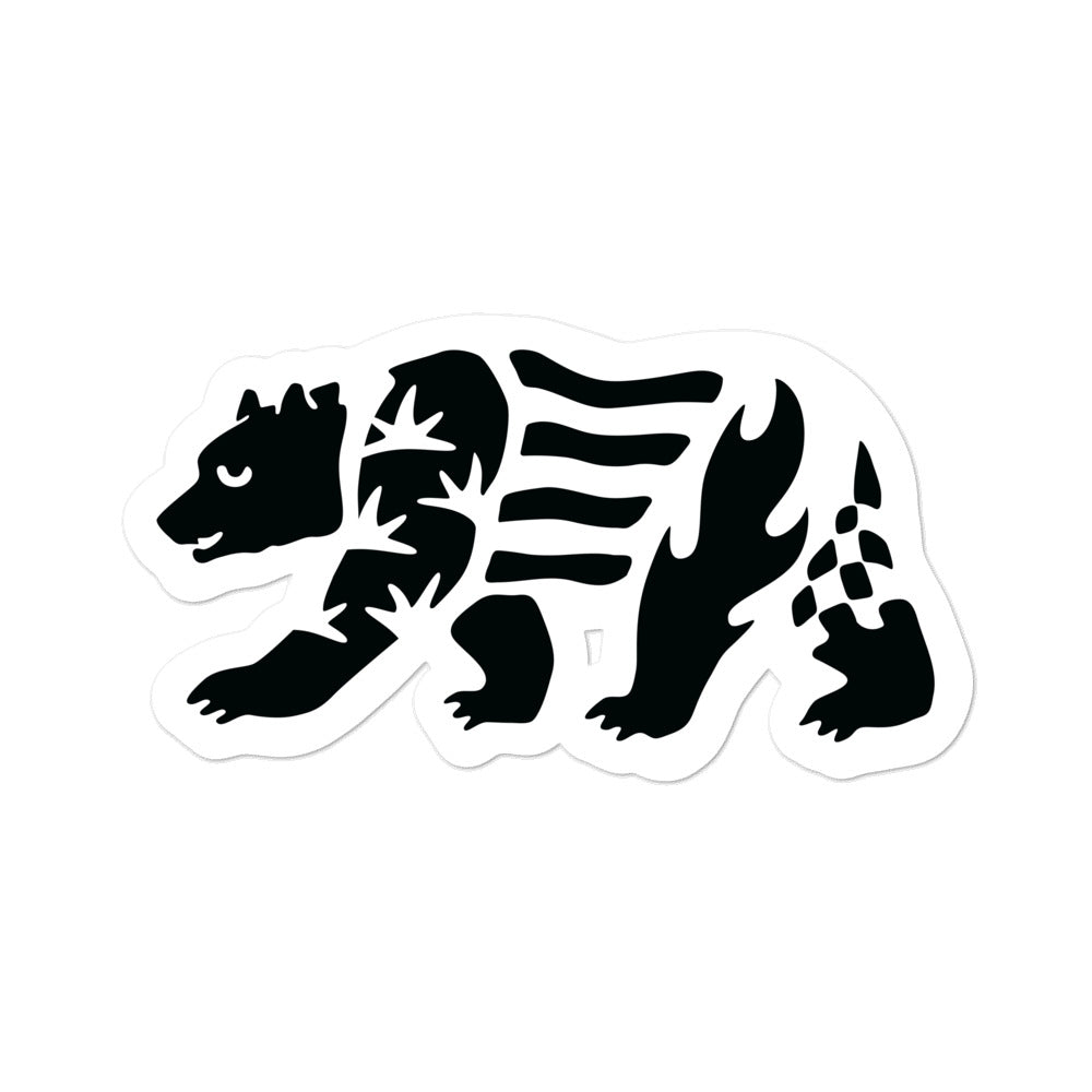 Mama Bear 3 Cubs Vinyl Decal 5X5 White